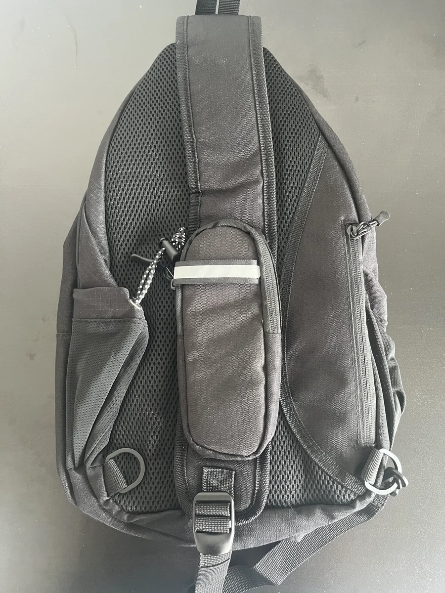 ATP-S-093 Pickleball Sling Bag — back and shoulder strap (real product photo)