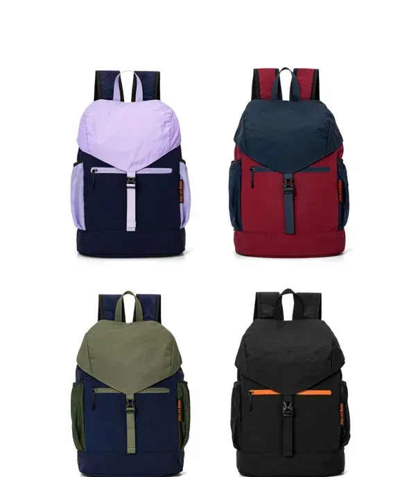 Flap Drawstring Backpack