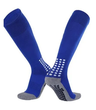 Long Grip Football Sock, Terry Sole (Grey Sole)