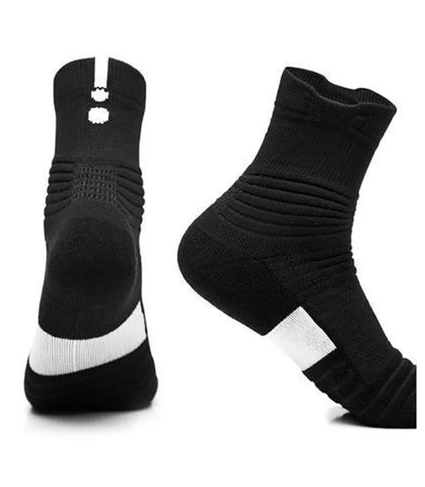 Mid-Cut Basketball Sock, Contrast Heel